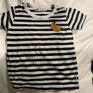 EUC Monica and Andy striped banana tee 3t